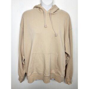 TNA Aritzia beige Airy AF fleece pullover hoodie. Size 2 (XS)